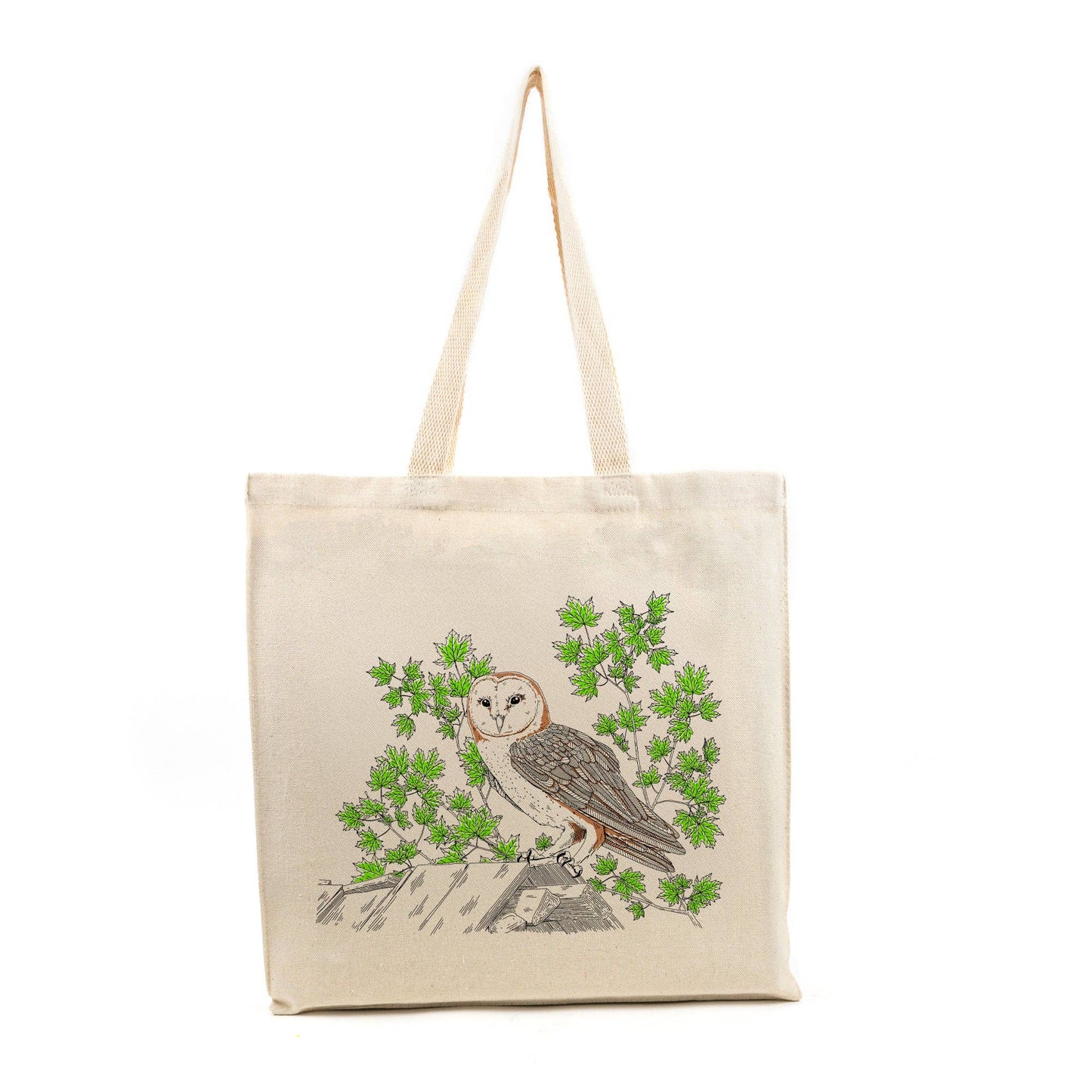 Porchlight Press Letterpress - Tote Bag: Barn Owl