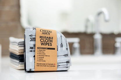 Cheeks Ahoy - Cloth Wipes: Warm Neutral Navy / 10pk