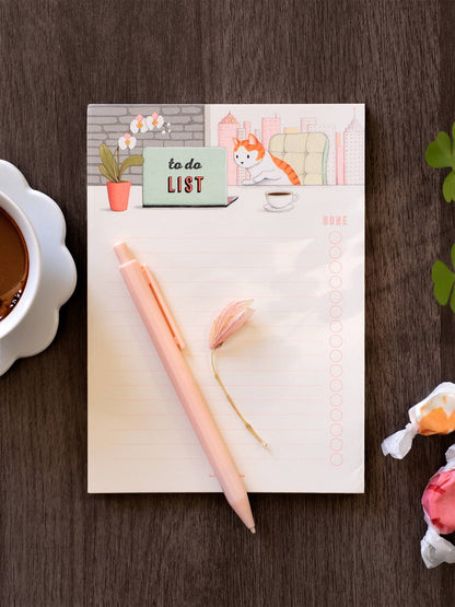 JooJoo Paper - To do List Notepad - Laptop Kitty - Done Checklist