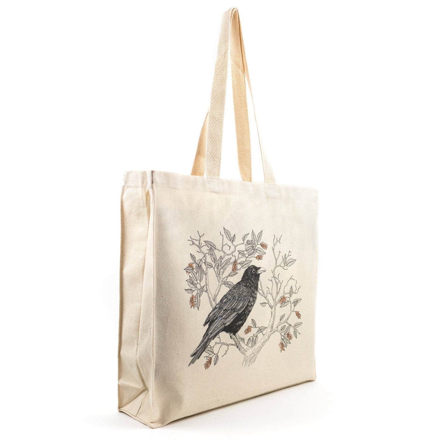Porchlight Press Letterpress - Tote Bag: Common Raven