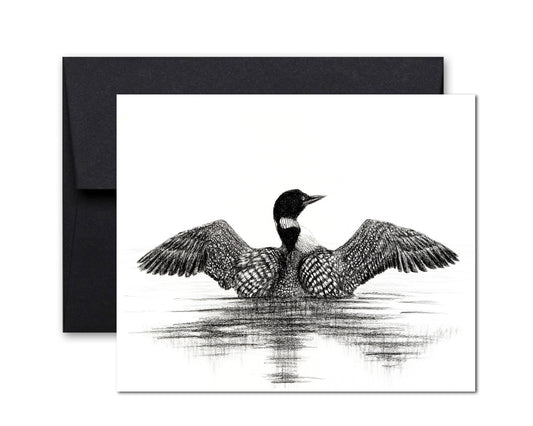 LE NID atelier - Canadian Loon Greeting Card - Majestics Illustration