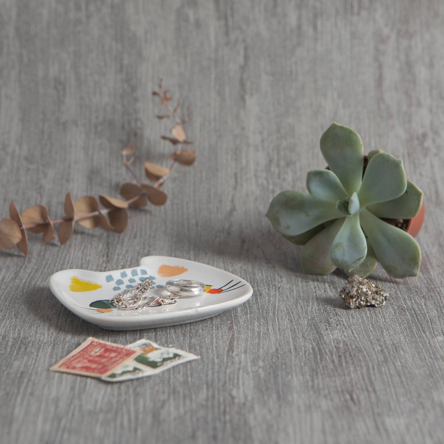 Danica Brands - Danica Studio Meow Meow Cat Shaped Ceramic Trinket Tray