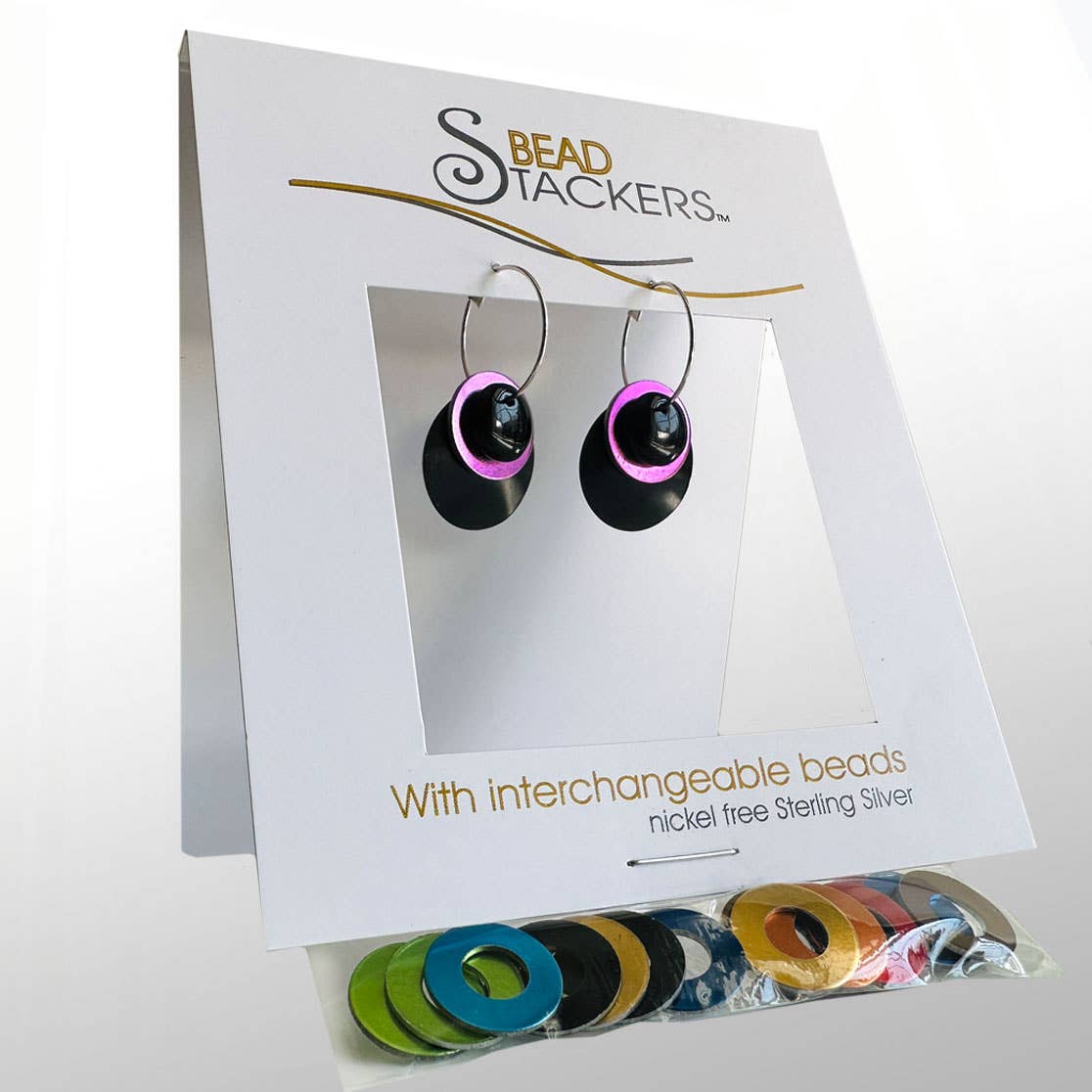 Conversations in Jewellery - LTMT36B - Earrings come with 9 interchangeable colours