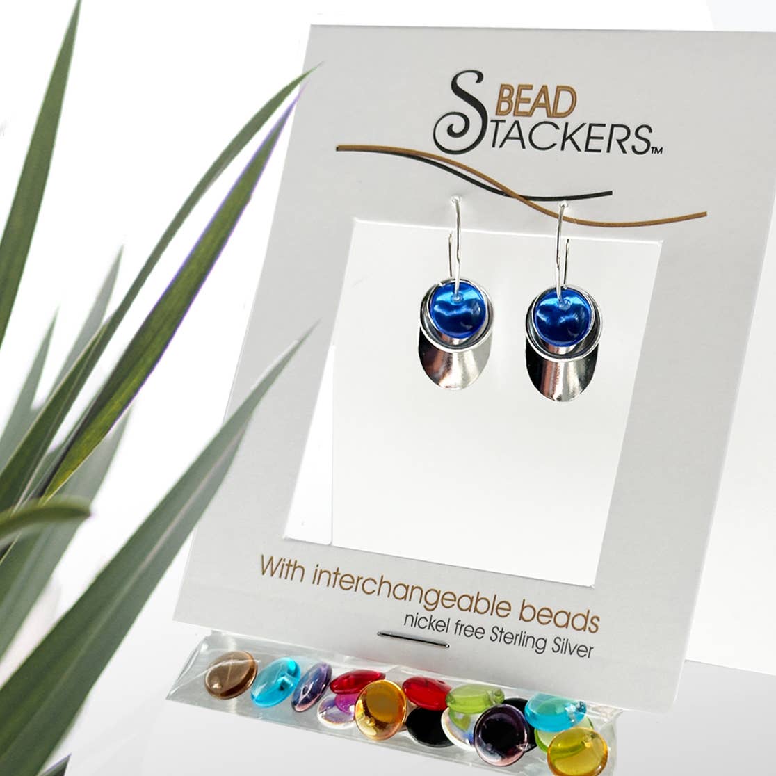 Conversations in Jewellery - OV36 - Dangle earrings come with 9 interchangeable colours.