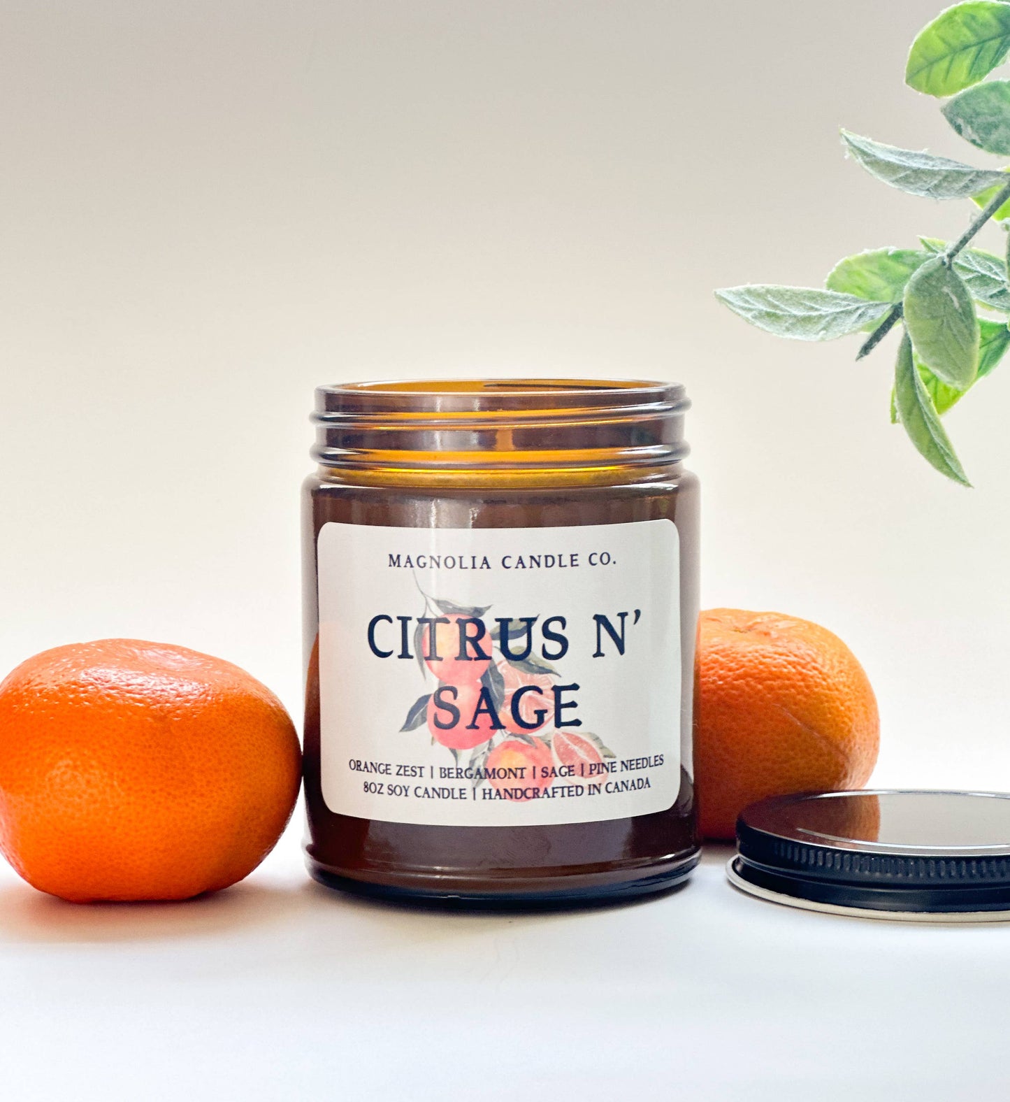 Magnolia Candle Company - Citrus & Sage - Summer | Spring Candle 8oz