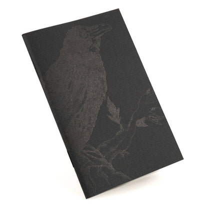 Letterpress - Monochromatic Birds - Pocket size Set of 3 Notebook: Plain Pages