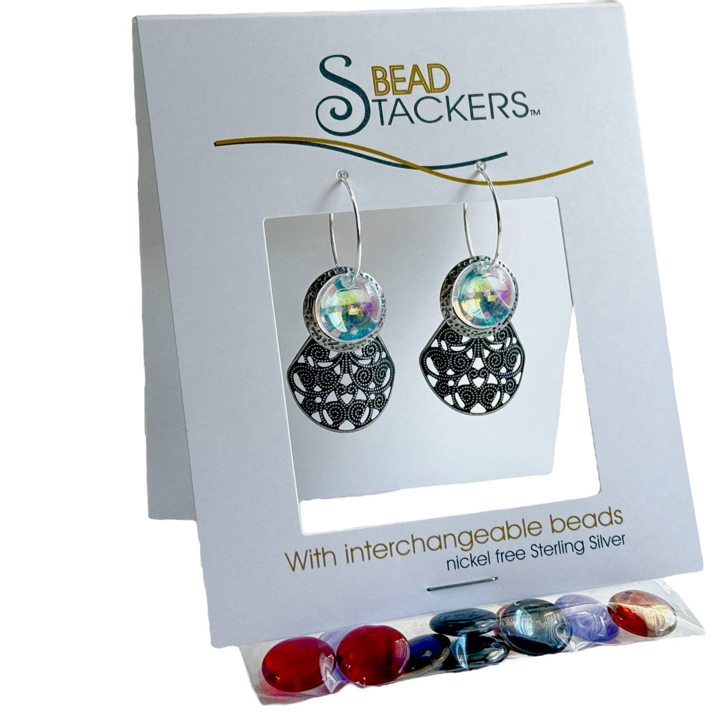 Conversations in Jewellery - LCY42 Dangle earrings come with 6 interchangeable colours. 