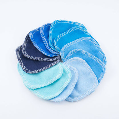 Cheeks Ahoy - Reusable Facial Rounds: Blues / Facial Rounds + Laundry Bag