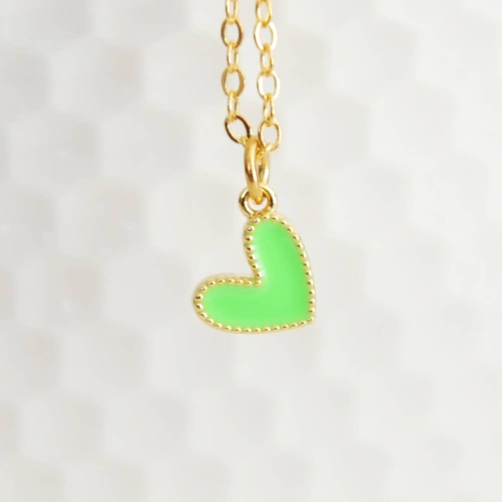 Oh So Lovely - Amari Vibrant Heart Necklace : Turquoise