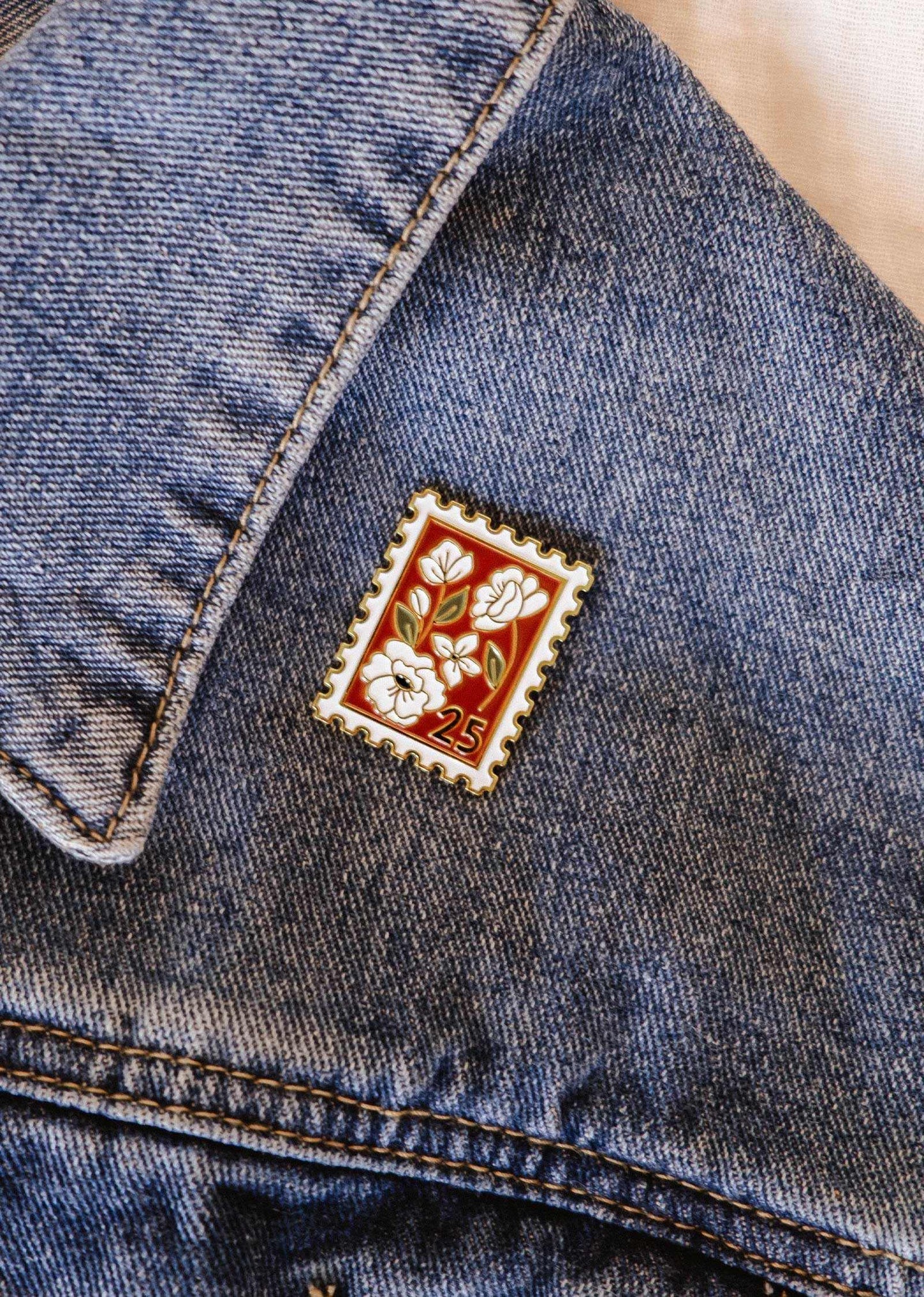 Mimi & August - Floral Stamp Enamel Pin