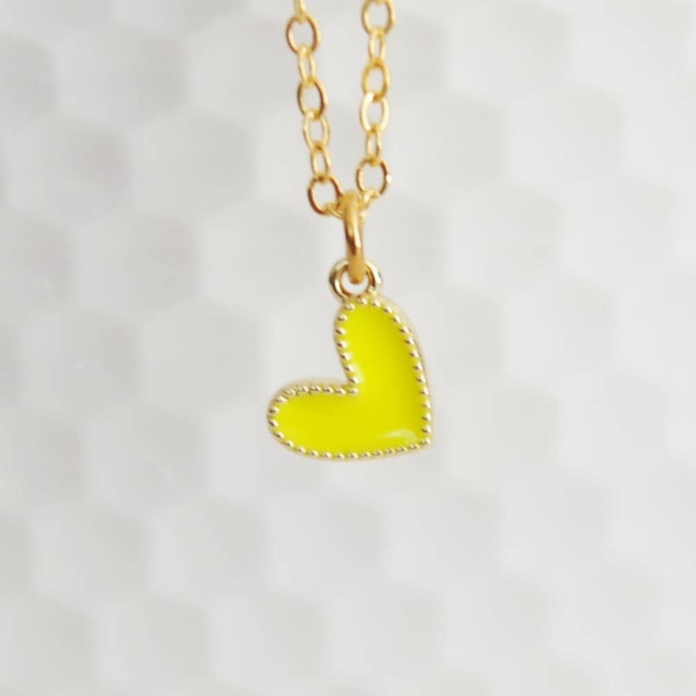 Oh So Lovely - Amari Vibrant Heart Necklace : Blue