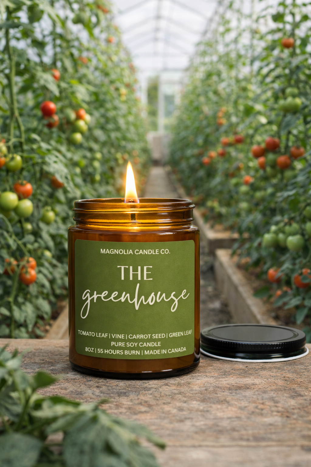 Magnolia Candle Company - The Greenhouse - Tomato, Summer, Spring PURE Soy Candle 8oz 