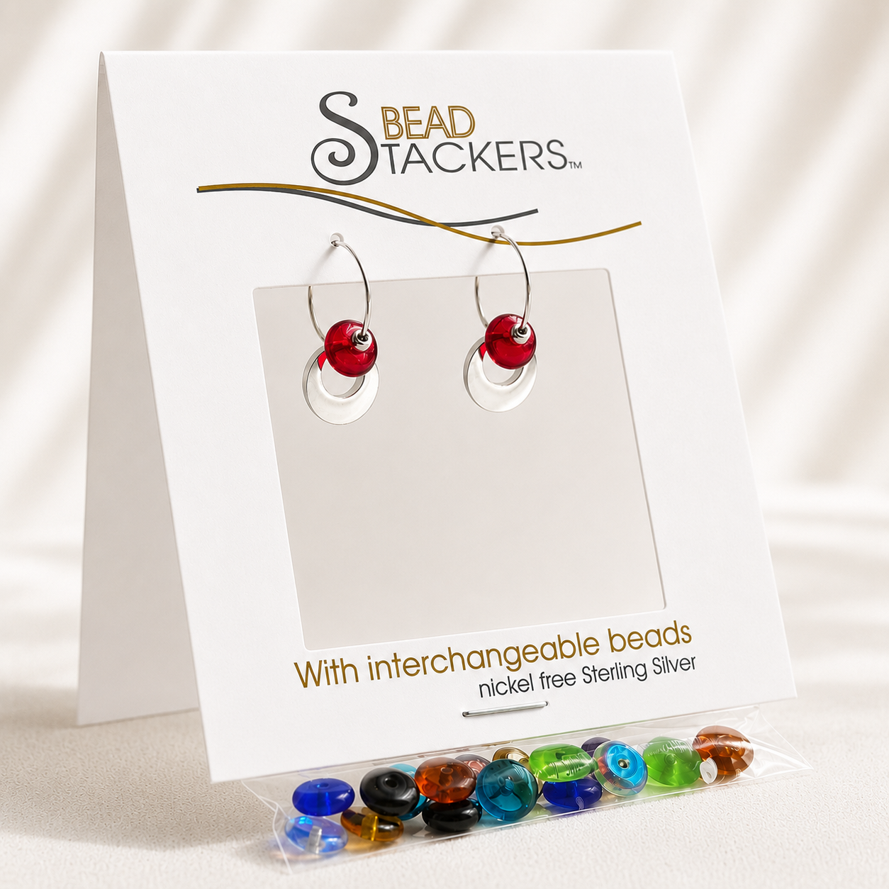 Conversations in Jewellery - OCAB26 -Mini earrings come with 9 interchangeable colours. 