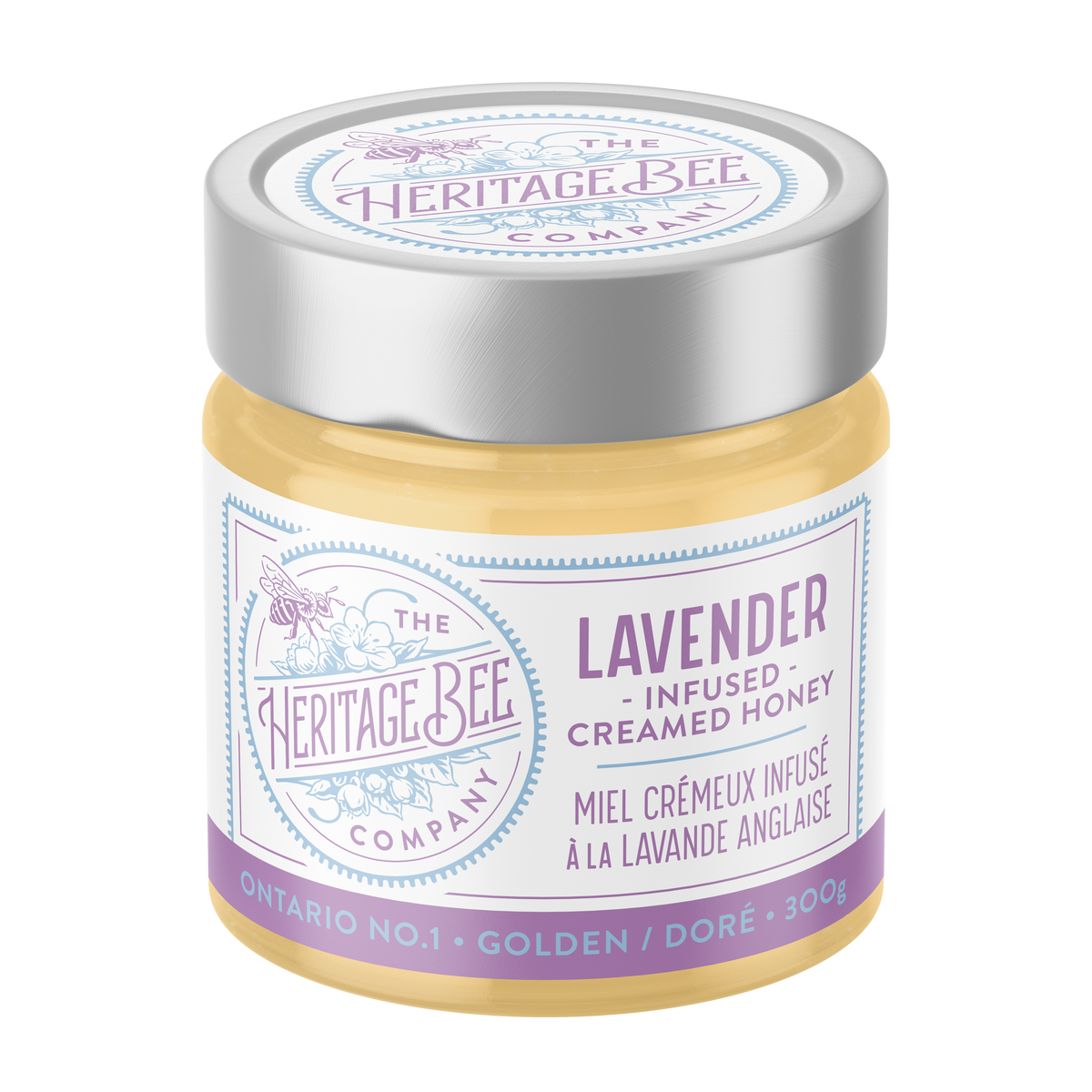 Heritage Bee Co. - Lavender Creamed Honey - 300 g (10.6 oz)