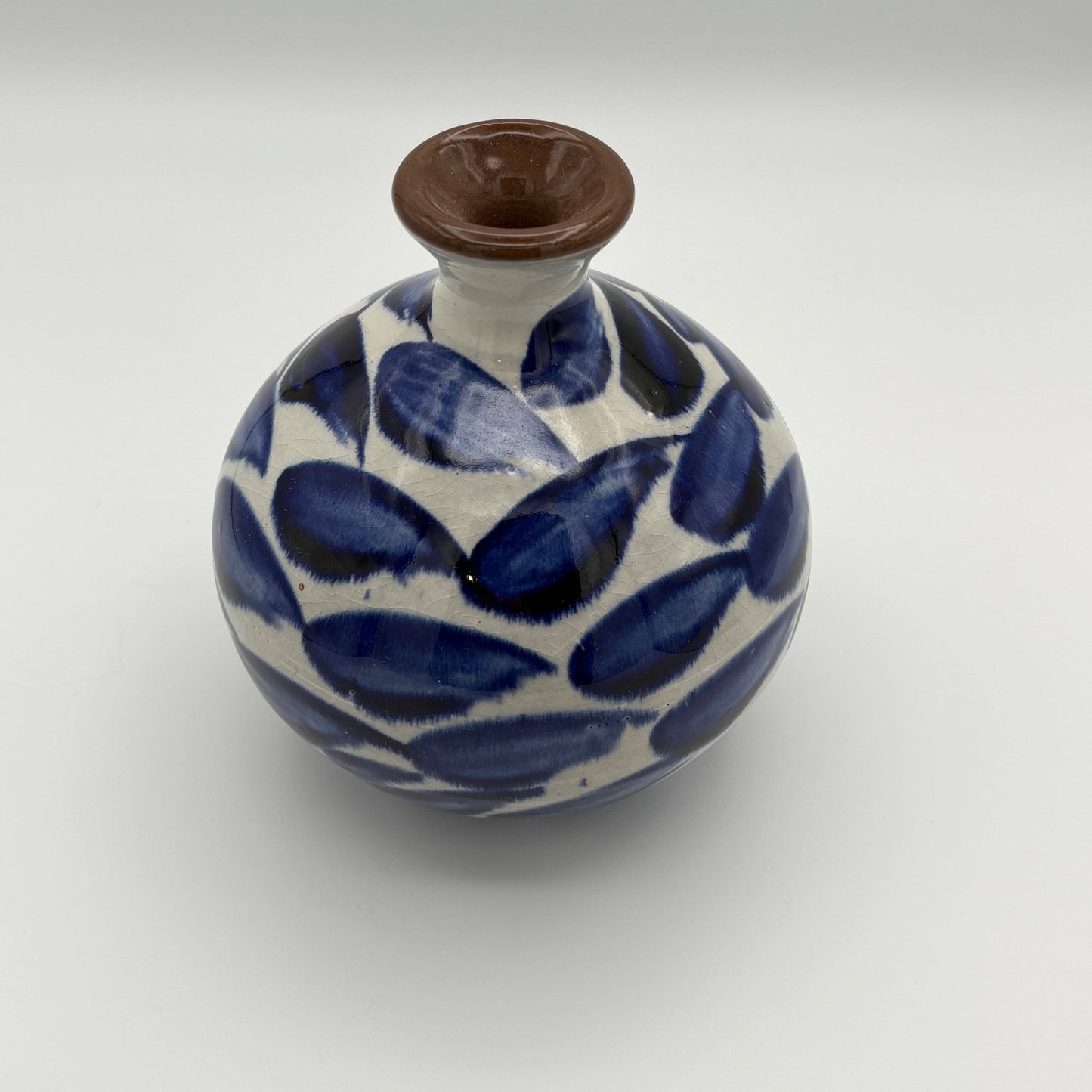 Dandarah Blue Brushstrokes Pottery Vase