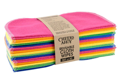 Cheeks Ahoy - Cloth Wipes: Warm Neutral Navy / 10pk