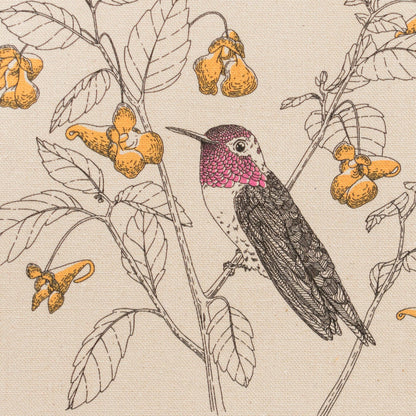 Letterpress - Tote Bag: Anna's Hummingbird