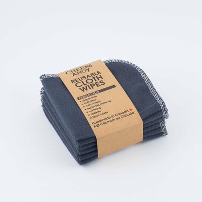 Cheeks Ahoy - Cloth Wipes: Warm Neutral Navy / 10pk