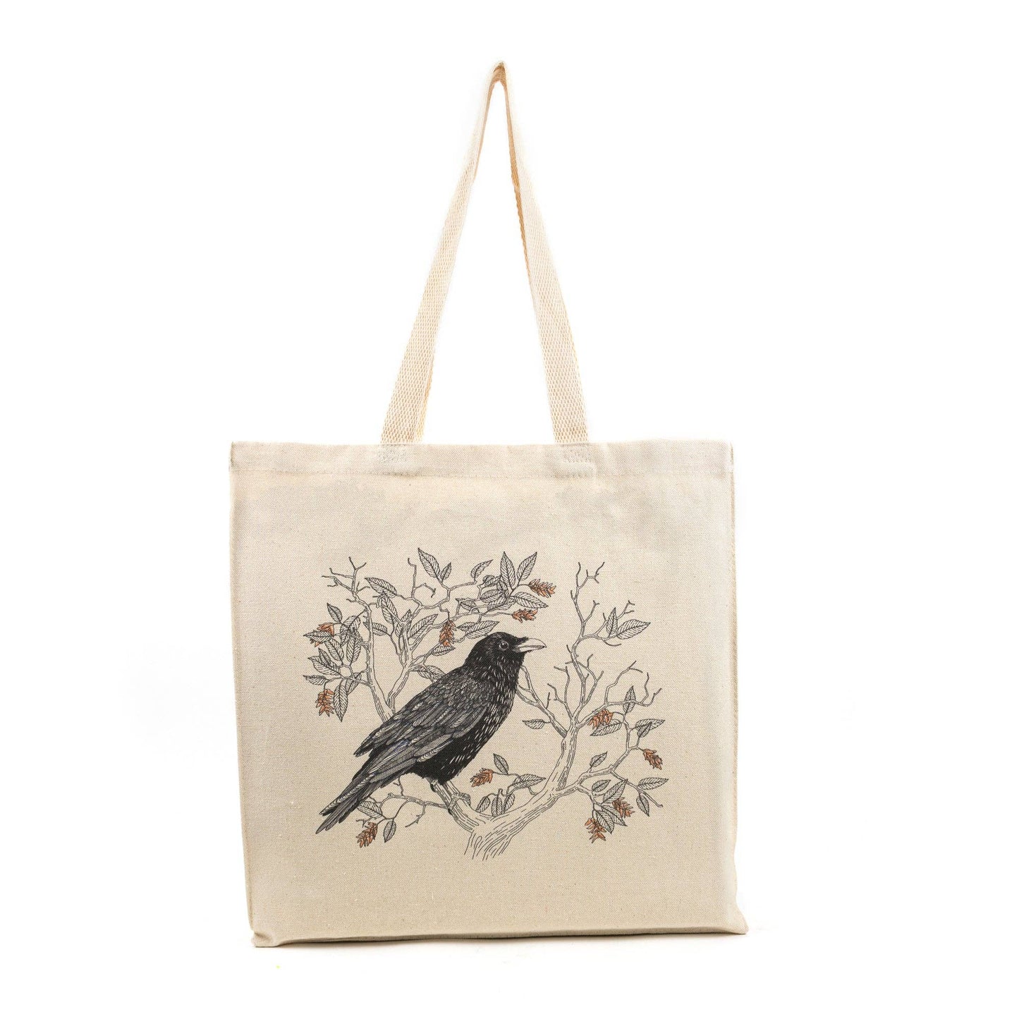 Porchlight Press Letterpress - Tote Bag: Common Raven