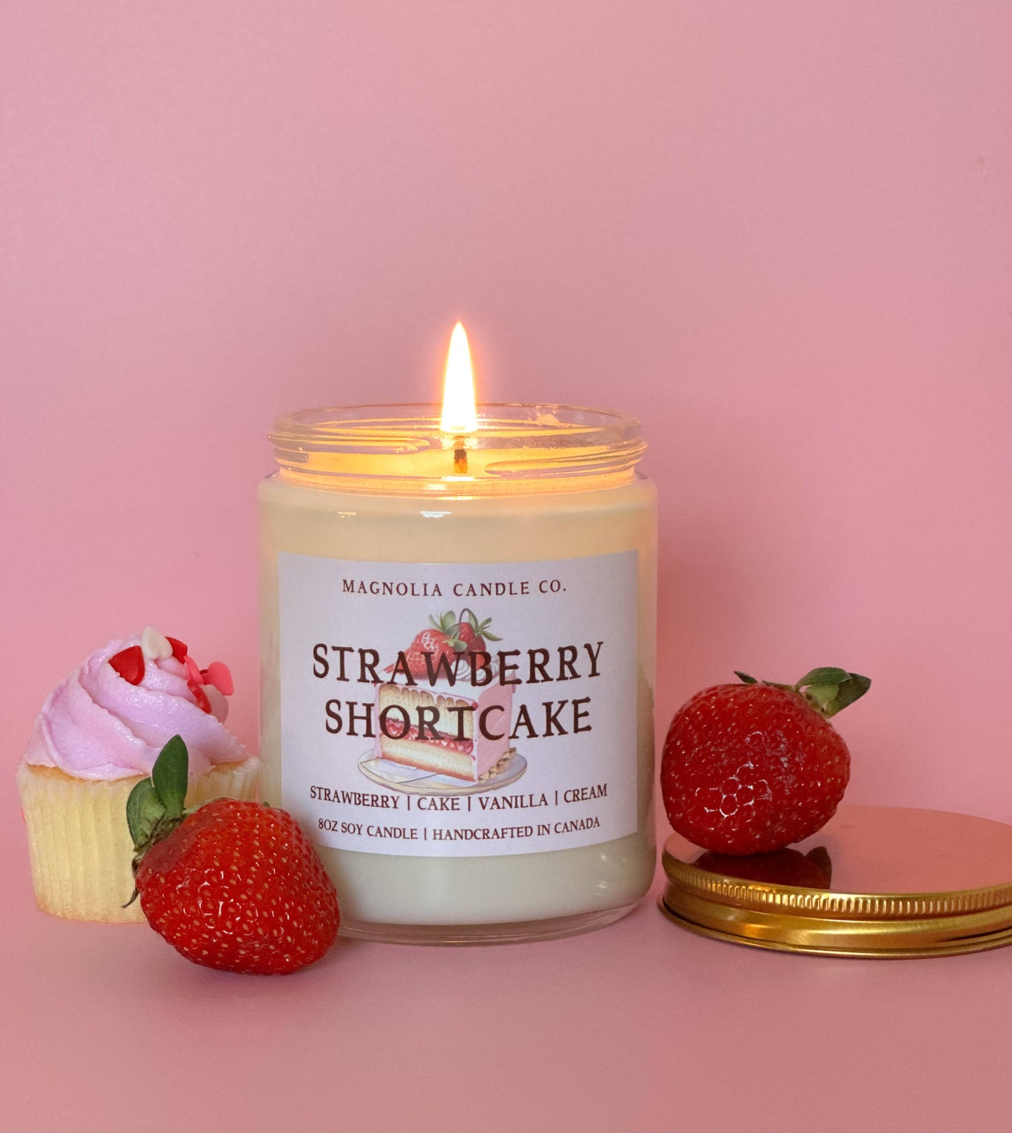 Magnolia Candle Company - Strawberry Shortcake - Summer | Spring Candle 8oz
