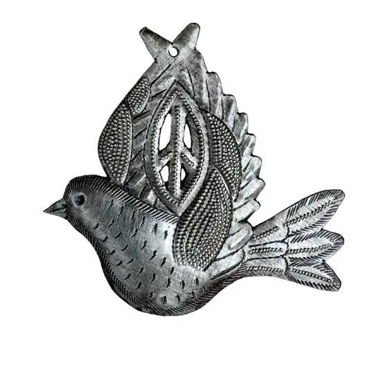 Haiti Fair Trade~ It's Cactus - Dove of Peace, Handmade Christmas Ornament, Fair Trade 4"x4"
