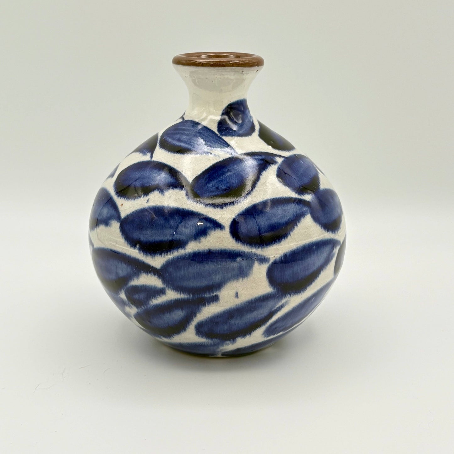 Dandarah Blue Brushstrokes Pottery Vase