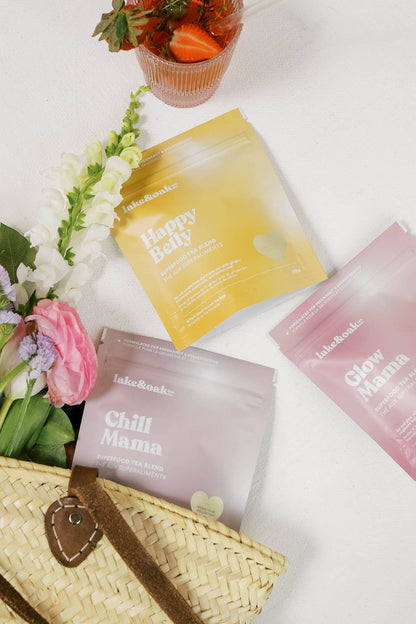 Lake & Oak Tea Co. - Chill Mama - Mama To Be Tea Collection: Pyramid Tea Bags - Retail Canister