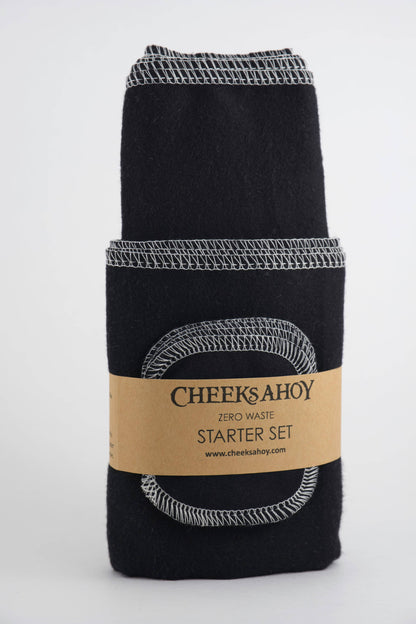 Cheeks Ahoy - Zero Waste Starter Set: Warm Neutral Charcoal