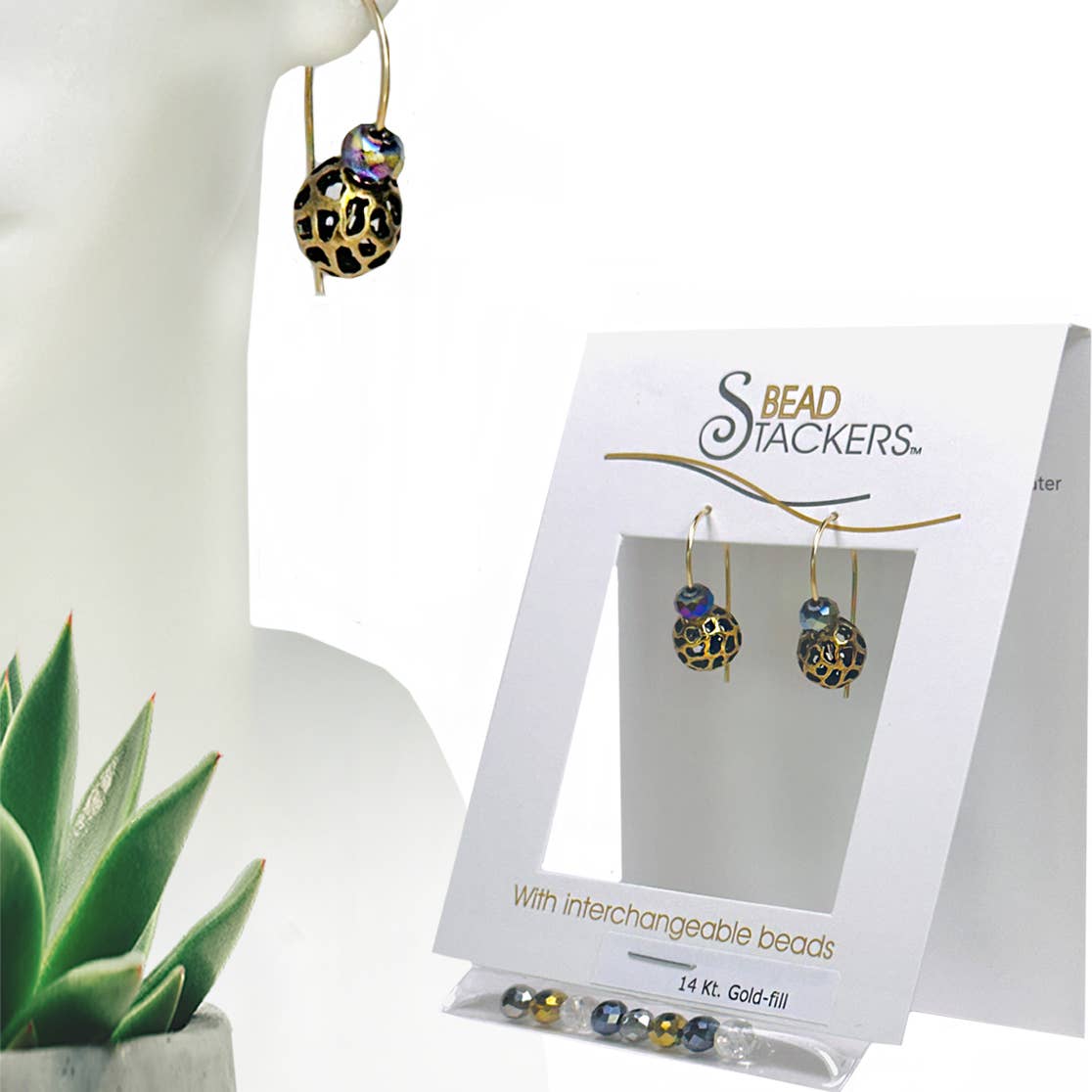Conversations in Jewellery - CRYMT28G - Earrings come with 4 interchangeable colours. 