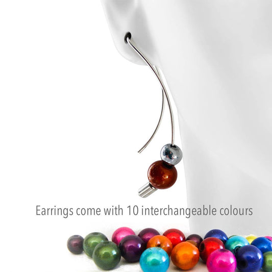 Earrings come with 10 interchangeable colours MBWB33