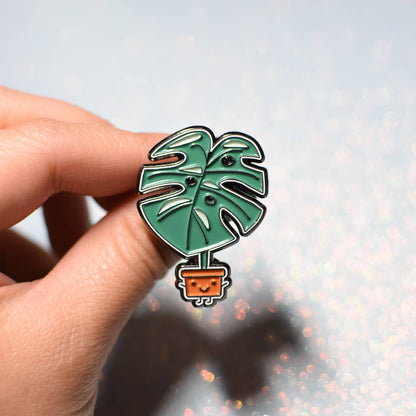 Monstera Plant Enamel Pin