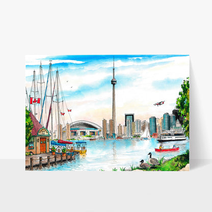 Island Skyline Toronto Postcard