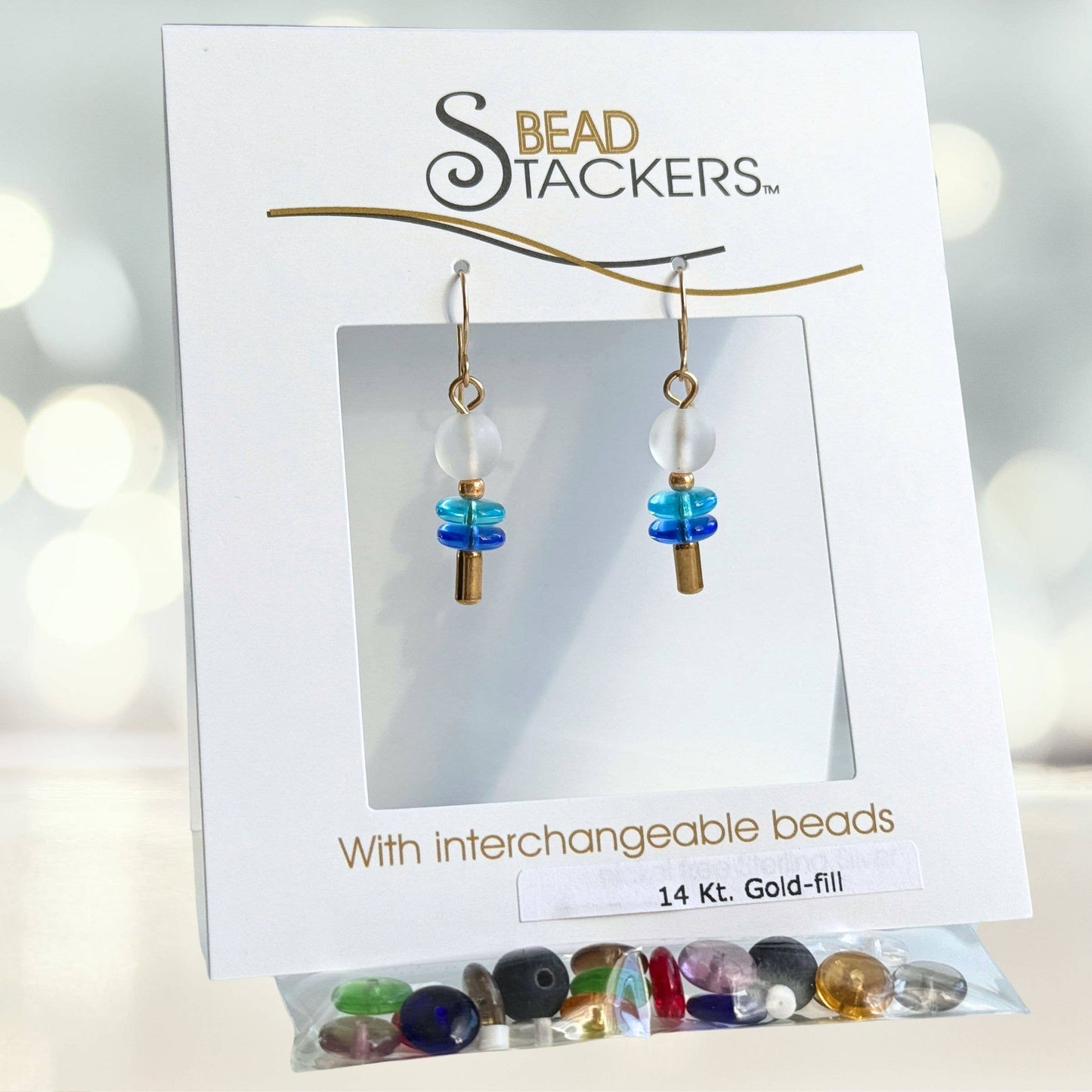 Conversations in Jewellery - AB26G - Earrings come with 10 interchangeable colours. 