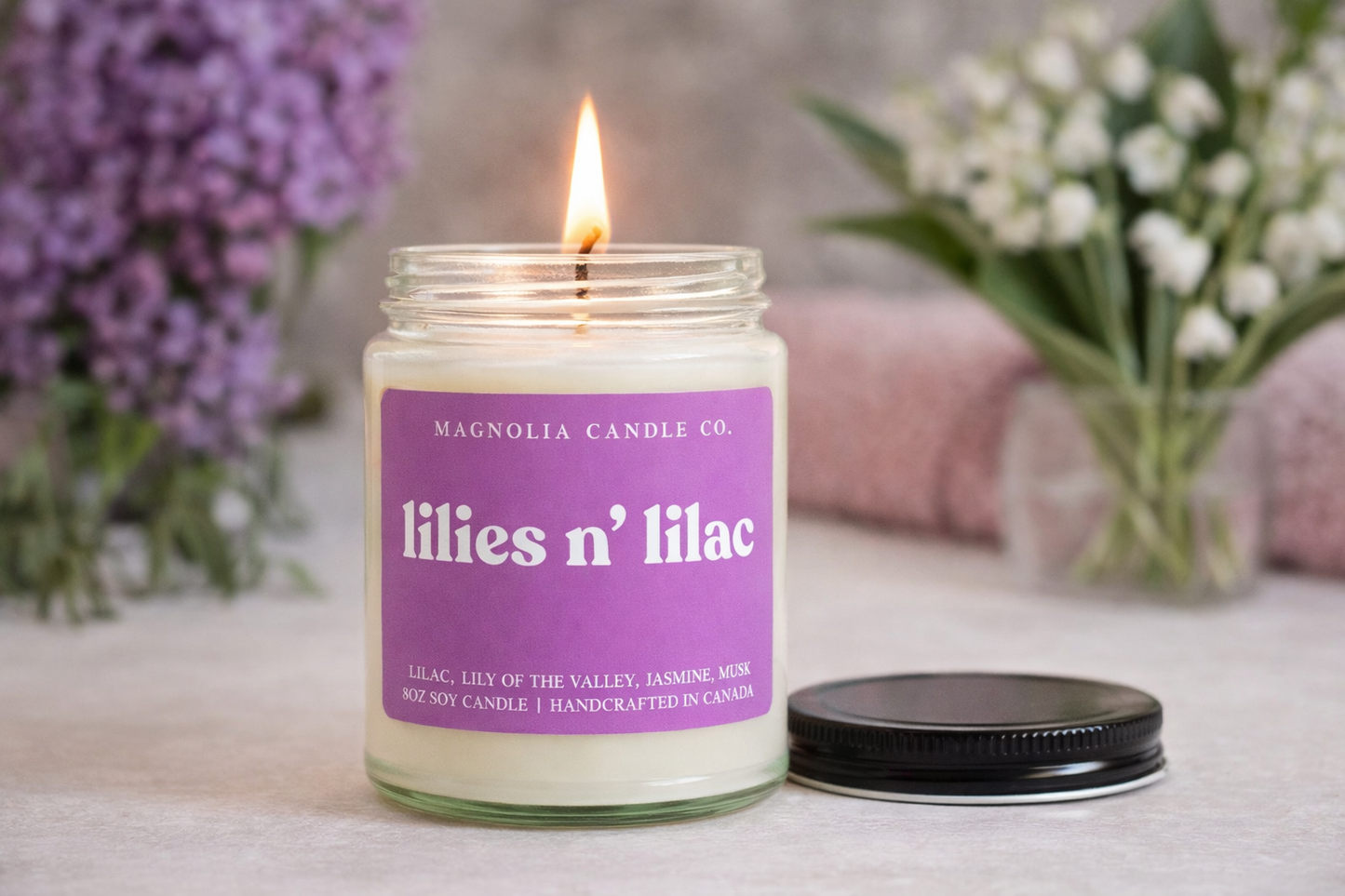Magnolia Candle Company - Lilies & Lilac - Summer | Spring Candle 8oz