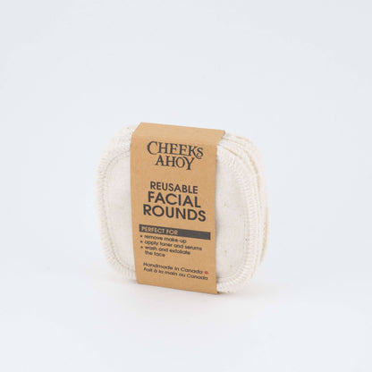 Cheeks Ahoy - Reusable Facial Rounds: Blues / Facial Rounds + Laundry Bag