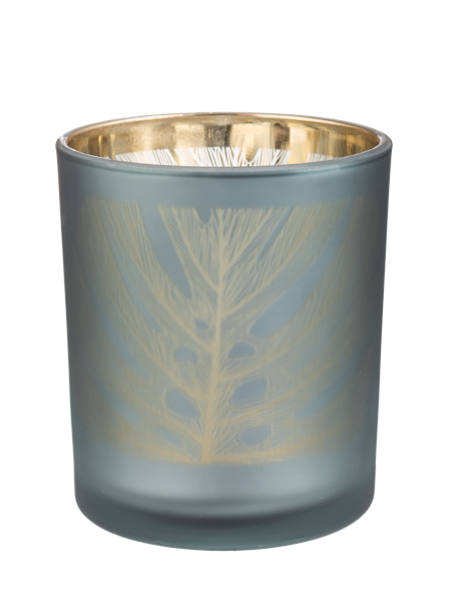 Palm Leaf Mercury Glass Tealight Holder