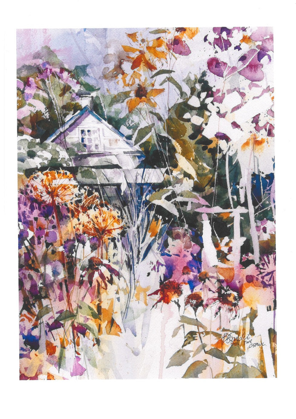 Pollinator Garden Greeting Card Barbara Eguchi