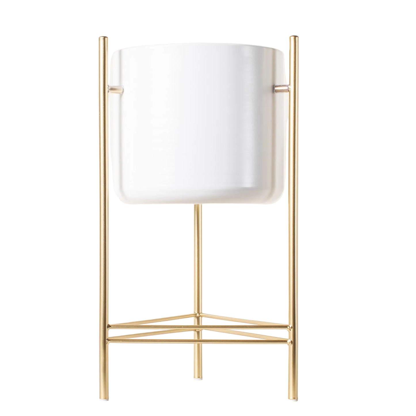 Gold Stand White - 10 Inch Pot