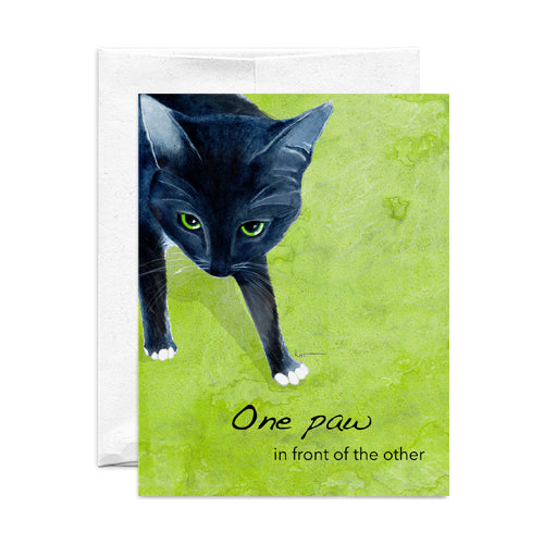 One Paw In Front Of the Other Greeting Card