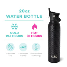 Load image into Gallery viewer, Flip + Sip Water Bottle, 20oz, Blacksmith, by Swig
