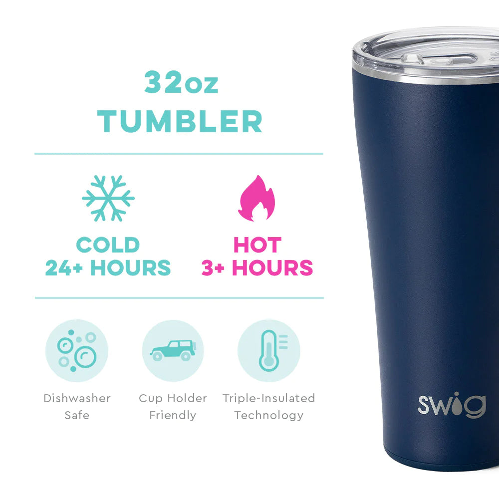 Tumbler, 32oz, Navy, by Swig