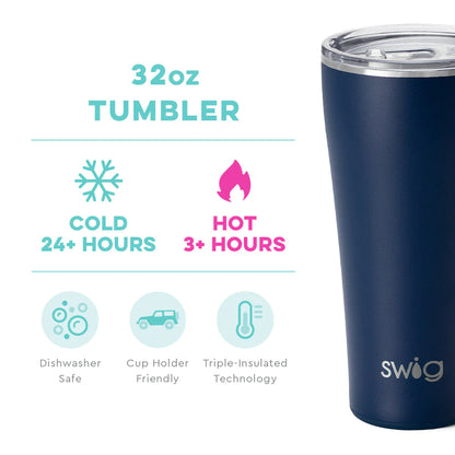 Tumbler, 32oz, Navy, by Swig