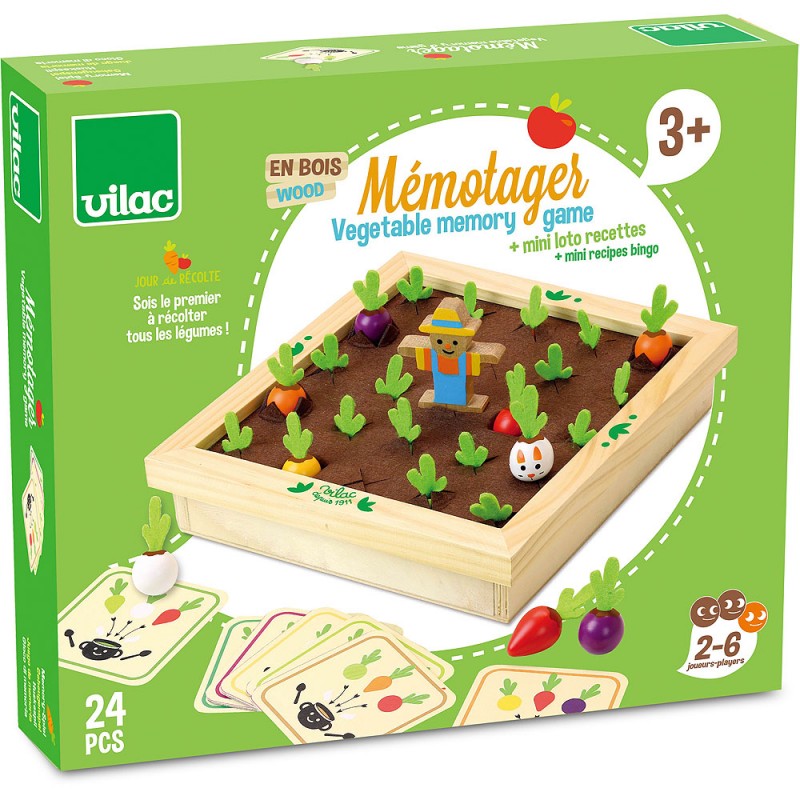 Vegetable Garden - Wooden Memory Game