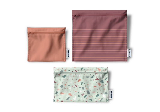 Demain Demain - Trio of reusable bags - Terrazzo