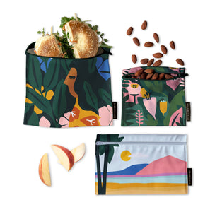 Demain Demain - Trio of reusable bags - Tropical Floral by Myriam Van Neste