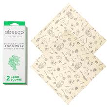 Load image into Gallery viewer, Abeego Beeswax Food Wrap in Rectangle and Square Shape (Sizes Small, Medium, Large, Giant and Variety Pack)
