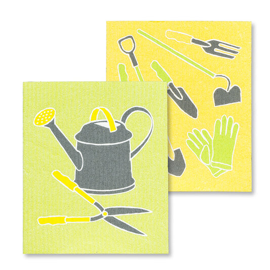 Garden Tools print - Swedish Dishcloths