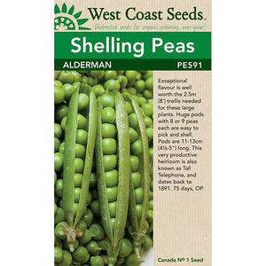 Shelling Peas Alderman Brand