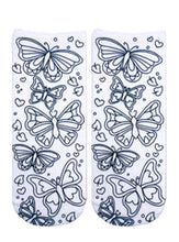 Load image into Gallery viewer, BUTTERFLY COLORING SOCKS
