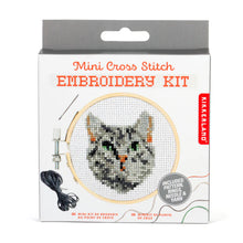 Load image into Gallery viewer, Mini CrossStitch Embroidery Kit Cat
